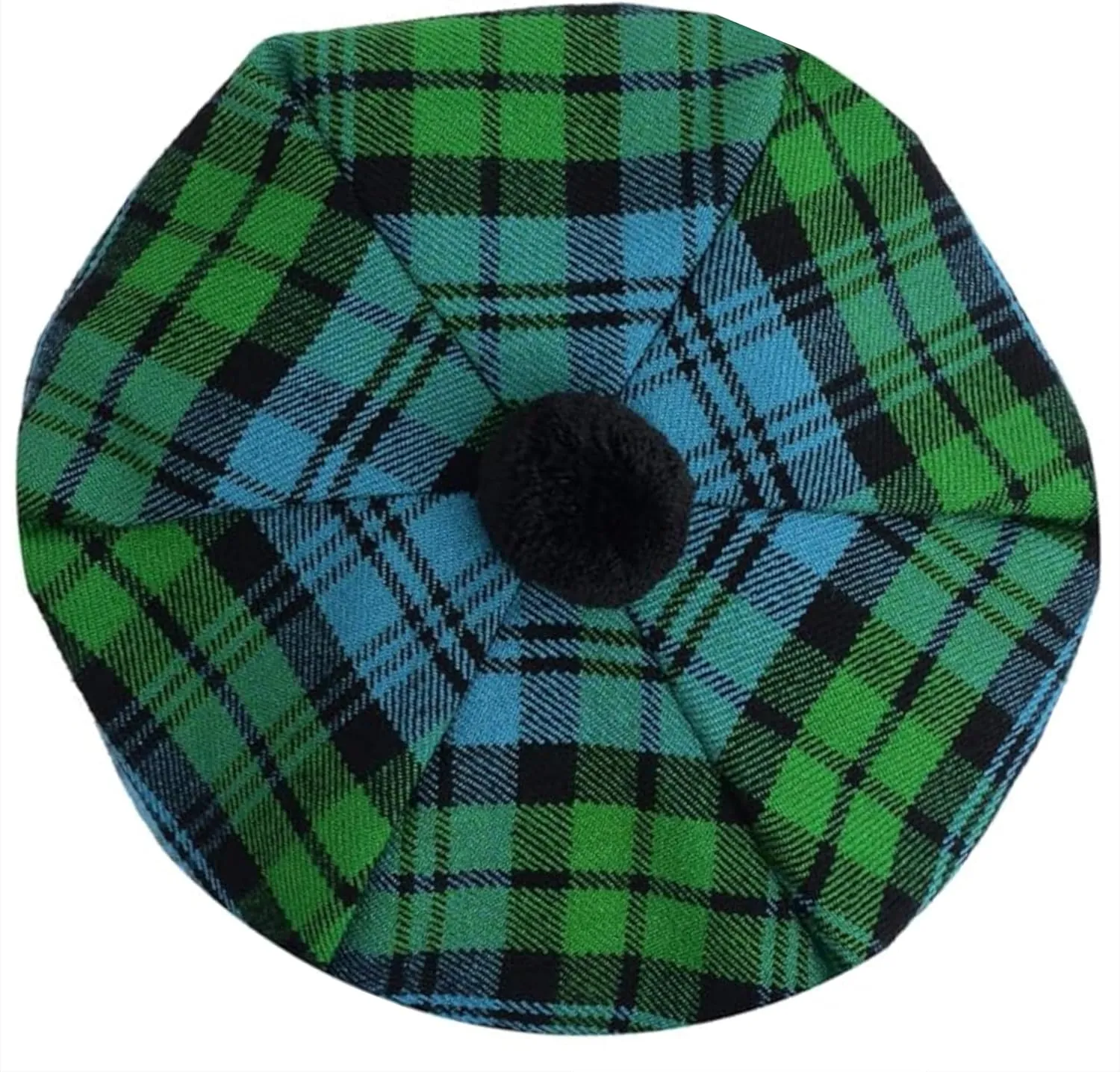 Scottish forage Caps for Men Scottish Tam Hat Traditional Tam O Shanter Hat Men Caps with Pompom Classic 
