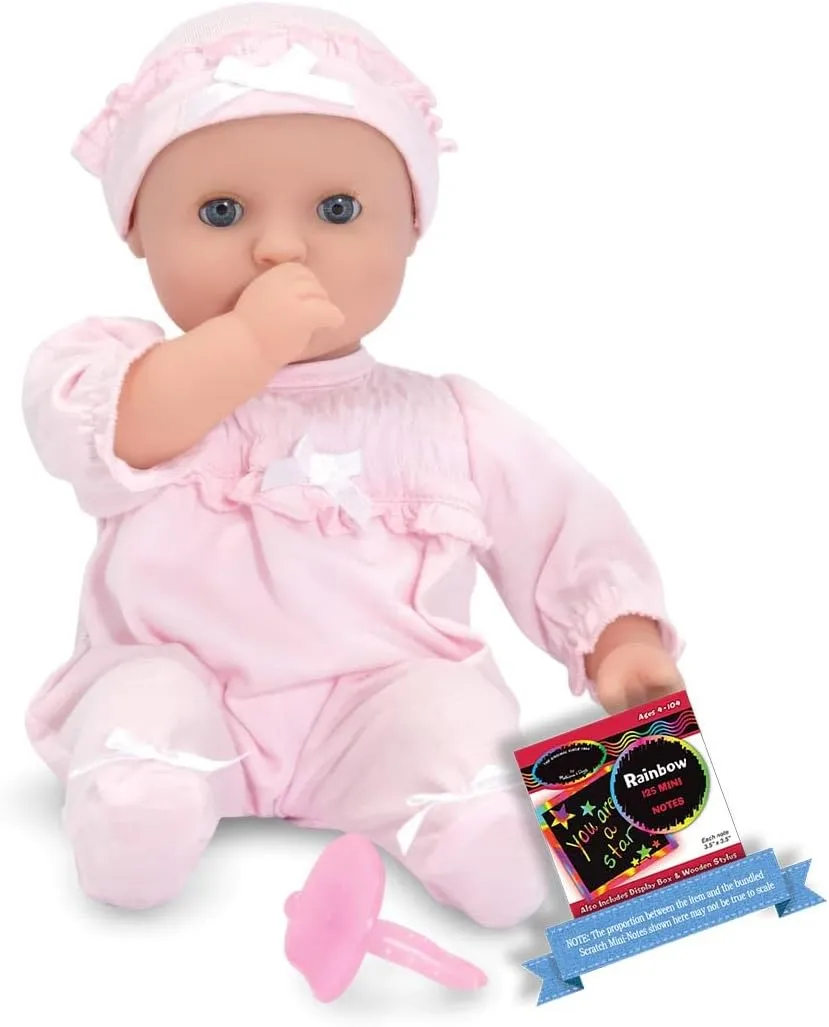 Scratch Fun Mini-Pad (04881) Melissa & Doug Jenna: 12" Mine to Love B a b y Doll Bundle with 1 Theme Compatible obscene thinly M&D 