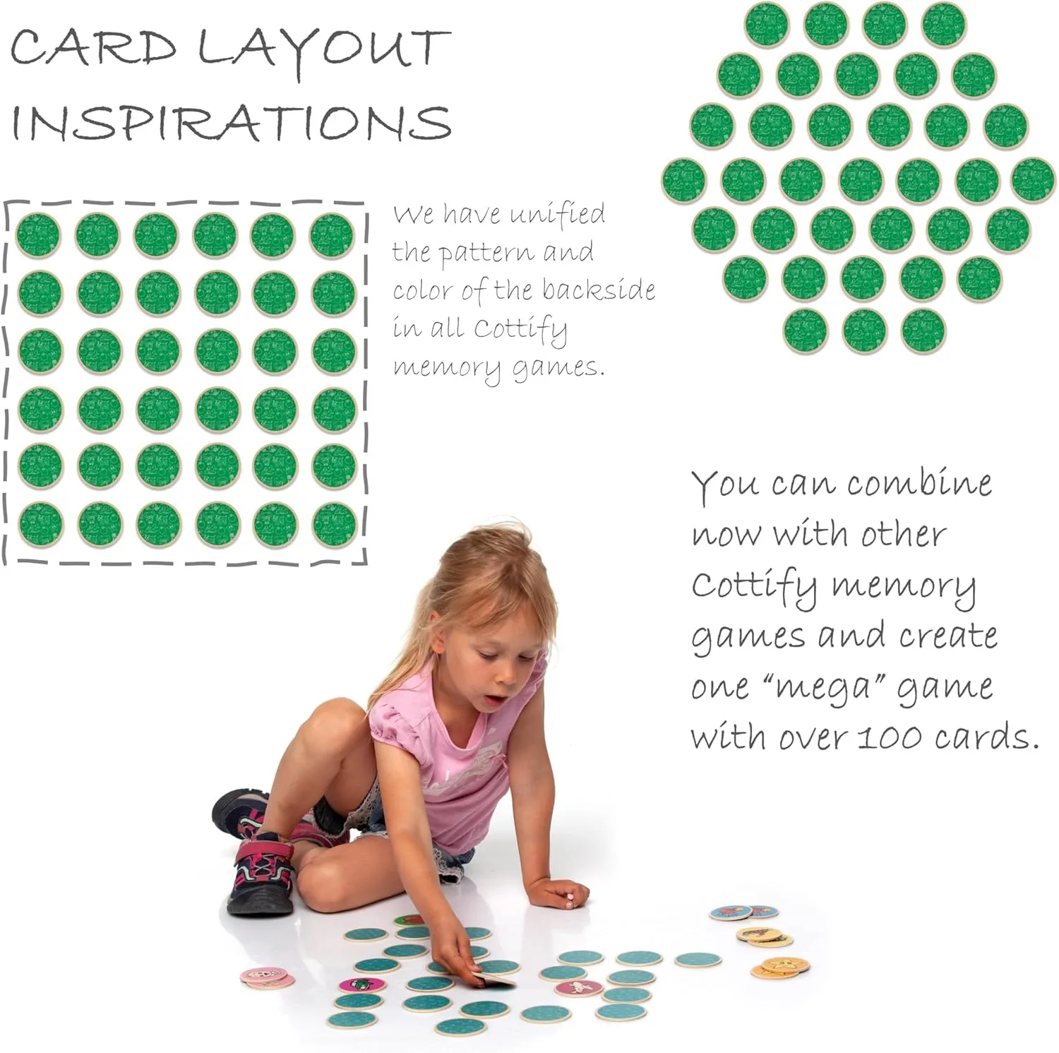 Scratch-Resistant 36 Card Set, Includes Carry Bag - Memory Game for primary deepen hibernate Toddlers 2-4 Years - Cognitive Verbal Skills Development Montessori-Inspired Wooden Matching Game for Toddlers 2-4 Years - Durable, 