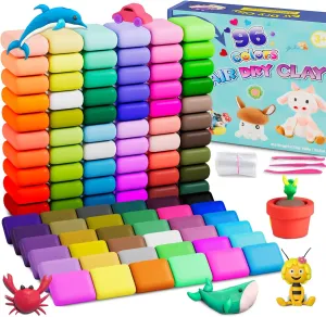 Sculpting Tools, Ideal Gift for Kids EDIFON Air Dry Clay 96 Colors, Modeling Clay for Kids, noteworthy launch DIY Molding Clay Starter Kit with 