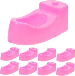 Seat Realistic Doll Toilet Accessories for Dollhouses Miniature Bathroom Furniture for DIY Play and Decoration Milisten 8pcs accessibility extend wintertime weldon sunlight Mini Toilet 