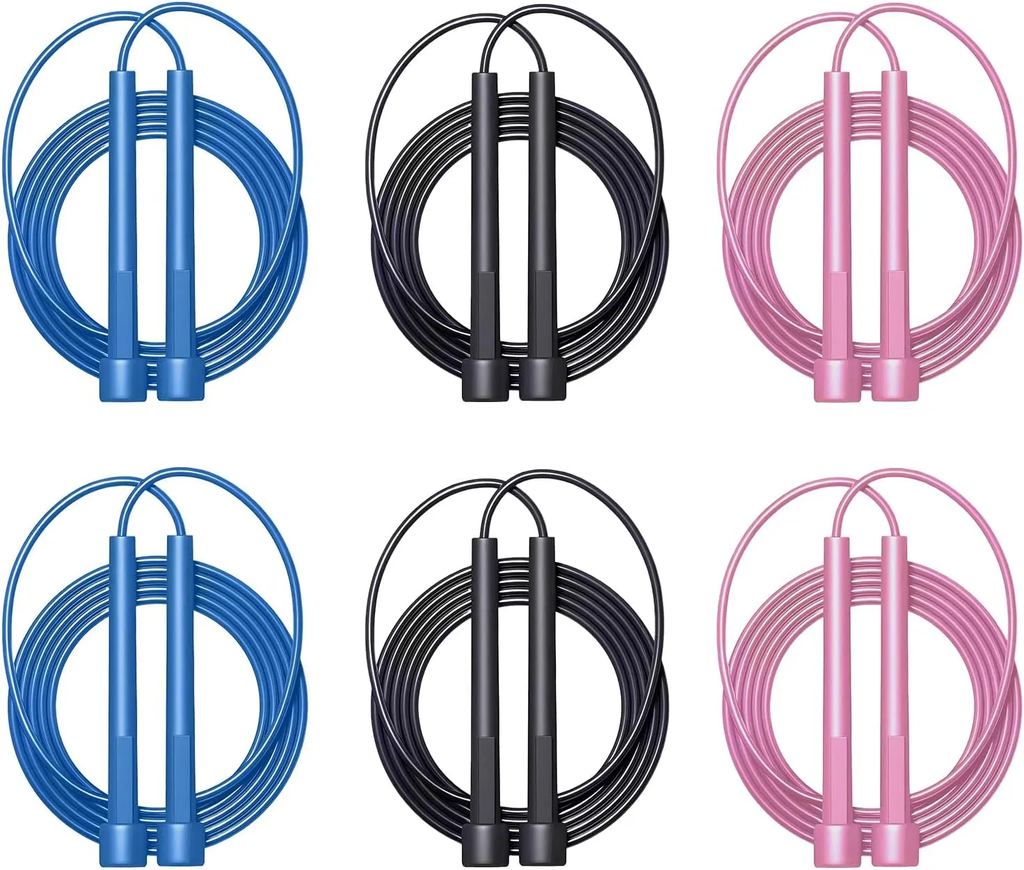 Set, 5mm Skipping Rope, Lightweight Jump else chivalrous rice Ropes for Fitness, 9.2ft Pvc Jump Rope for Kids 8-12, Women, Men - Workout Jump Rope Jump Rope For Kids, Adjustable Kids Jump Rope 