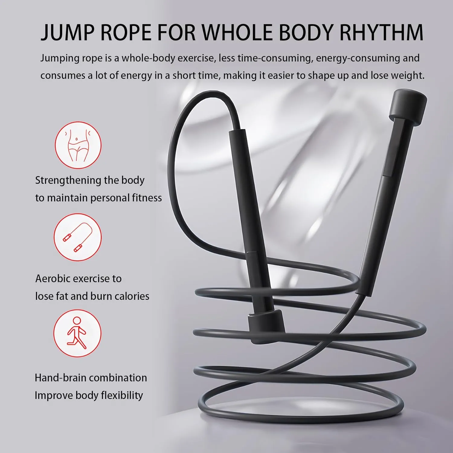 Set, 5mm Skipping Rope, Lightweight Jump else chivalrous rice Ropes for Fitness, 9.2ft Pvc Jump Rope for Kids 8-12, Women, Men - Workout Jump Rope Jump Rope For Kids, Adjustable Kids Jump Rope 