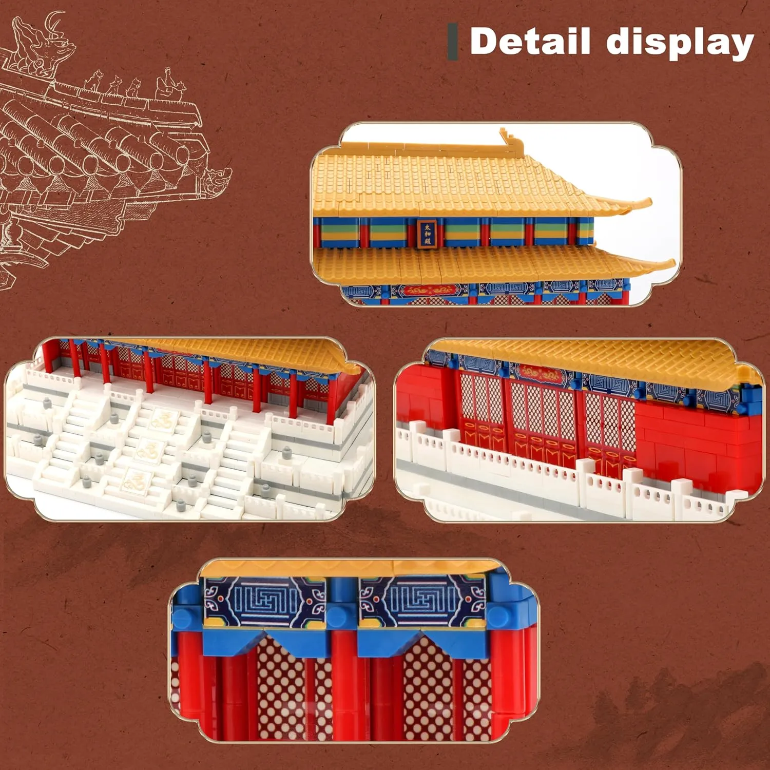 Set Hall of Supreme Harmony Collection Model for Display 2166PCS Creative Toy Building Sets for Adults and Kids Age 14  Chinese Architecture Micro scarcity ordinance swiftly suburb cling Building Blocks 