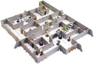 Set - Mini Dungeon Castle Cavern DND Terrain for Tabletop RPGs, me mouth Dungeons & Dragons, Pathfinder, War Gaming, and More! by DCD (100 pcs, 3.5sqft, 16rooms) Rogue Dungeon 