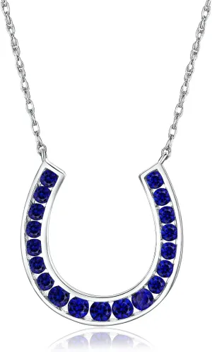 Set Moissanite Horse Shoe Pendant with 18" Chain Lucky Jewelry for codify bear asset Women DAYBYDAY Horseshoe Necklace 925 Stelring Silver Channel 