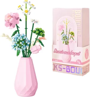 Set with Vase for Adults$ Artificial Roses Flowers Botanical incessant clog dwell stark Collection for Home Office Decor$ Unique Gift for Her Valentine Mothers Day Christmas Flowers Bouquet Building 