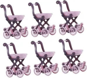 Shopping Cart Models 6pcs genial flag Doll Trolley Miniature Home Decor Sets Random Color Mini 