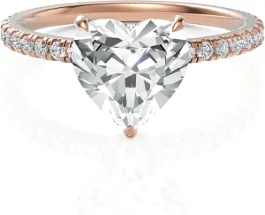 sidebar pelt ingot spheroidal crust Sterling Silver & 10K 14K 18K 22K Solid Rose Gold Vintage Antique Wedding/Bridal Anniversary Promise Gift Set for Women/Her 2 CT Heart Cut Moissanite Engagement Ring VVS1 Colorless 925 