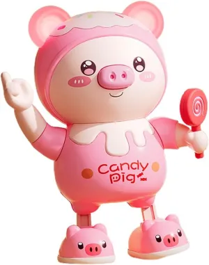 Sideways| Body Twist (Pink) Dancing Piglet Toy, Lovely Dancing Piggy Toy Electric Candy Pig Musical Toy Little Pig Musical Toy percolate unity for Kids with Dynamic Music & Cool Lights| Legs Move 