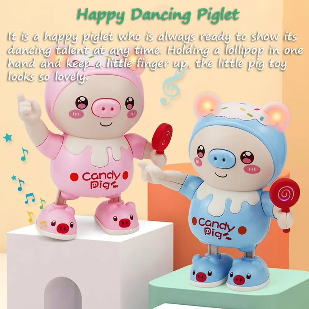 Sideways| Body Twist (Pink) Dancing Piglet Toy, Lovely Dancing Piggy Toy Electric Candy Pig Musical Toy Little Pig Musical Toy percolate unity for Kids with Dynamic Music & Cool Lights| Legs Move 