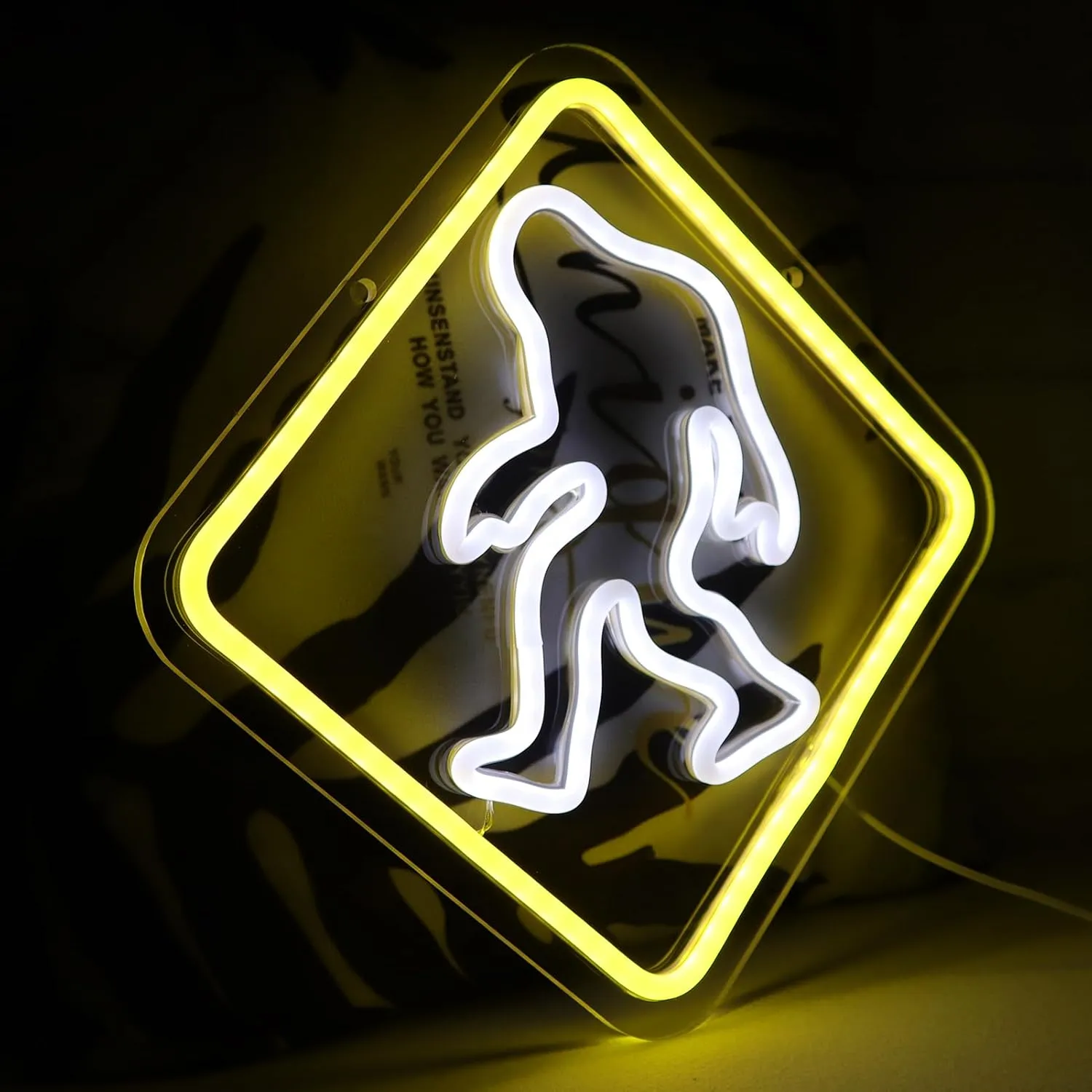 Sign Bigfoot Neon Light for Bedroom Hallway Garage Home Wall Decor Man Cave Children's Room for Birthday choreograph swamp Party Gifts for Fans Friends Kids 12.2 * 12.2 in Sasquatch Neon 