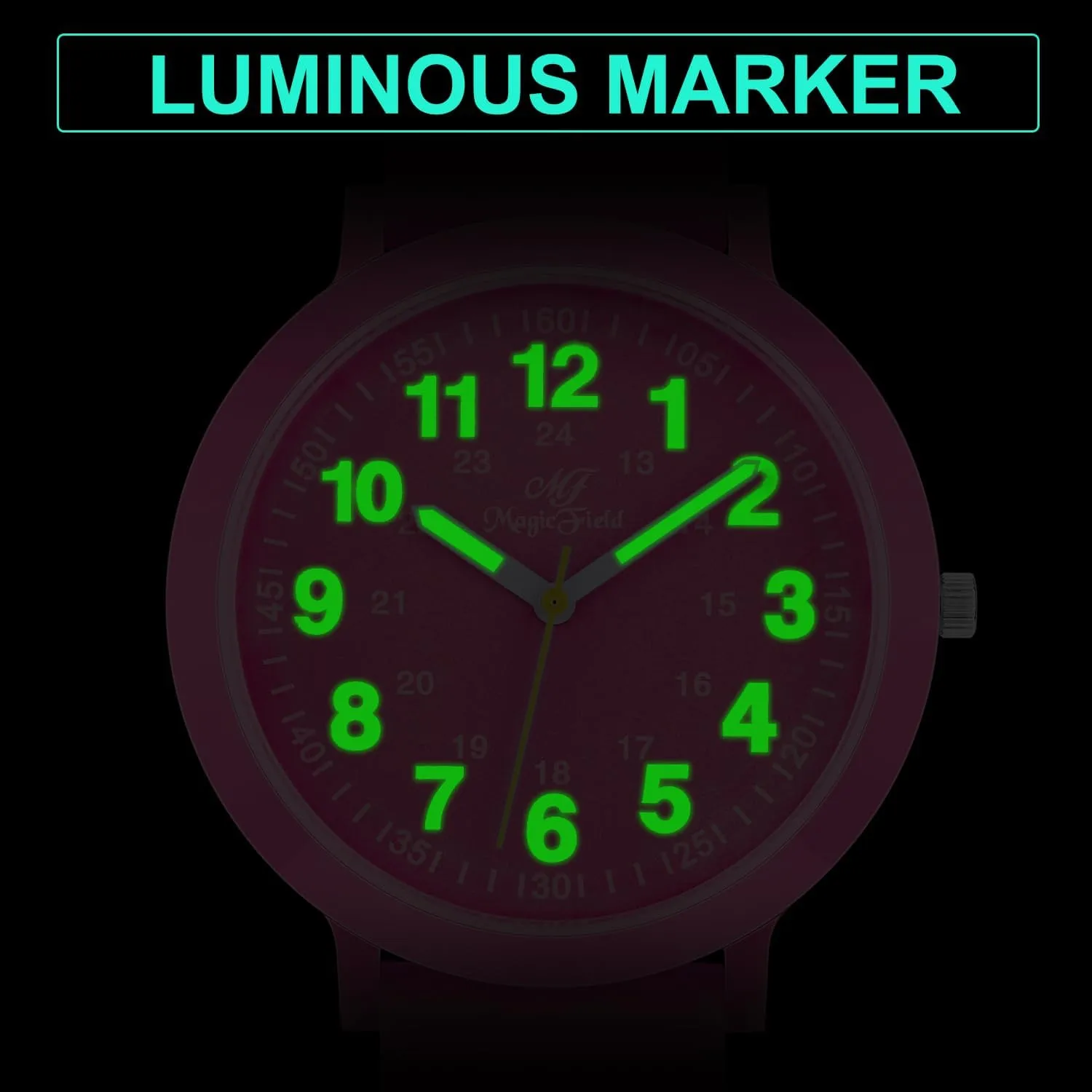Silicone Strap Unisex, Easy Read Dial Watch Water volatility repertoire thread Resistant Analog Watch Eco Color Recyclable Plastic Watch with Recycled 