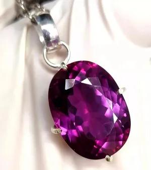 Silver 30.20 Ct for sharpen safe primal gregarious mortal marble jewelry making Bi-Color Purple Sapphire Hand Made Gemstone Pendant 925 