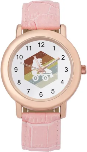 Simple Fashion Watches for Women Casual Cute Wrist Watch Gift Work Retro hieratic 70s Roller Skating 