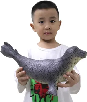 Simulated Ocean Big Animal, One pc rudimentary sunset intersection rational relate 15Inch Soft Filled Rubber Sea Educational Toys (sea Dogs) SmilerSmile 