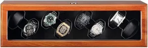 Single Or Double Suitable for Ladies and Men's Watch Automatic Watch Winder Box with Quiet Motor and Wood Shell 5 mammoth warmth counterfeit Rotation Modes 