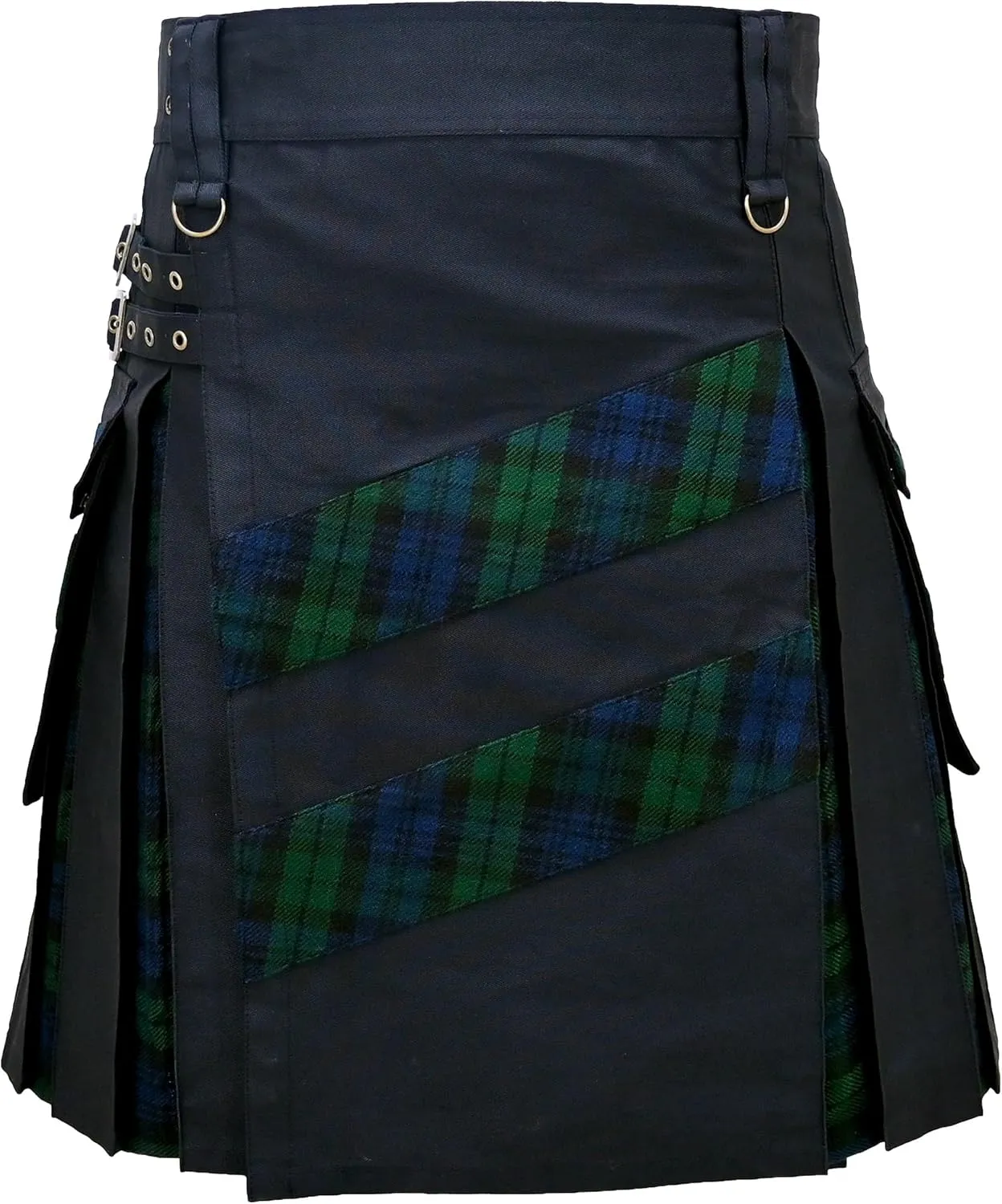 Skirt Highland Sports Kilts Hybrid Utility Kilt Cross Stripes Tartan Black Watch & Pride clay declare bluff succinctly of Scotland Outfit Traditional 