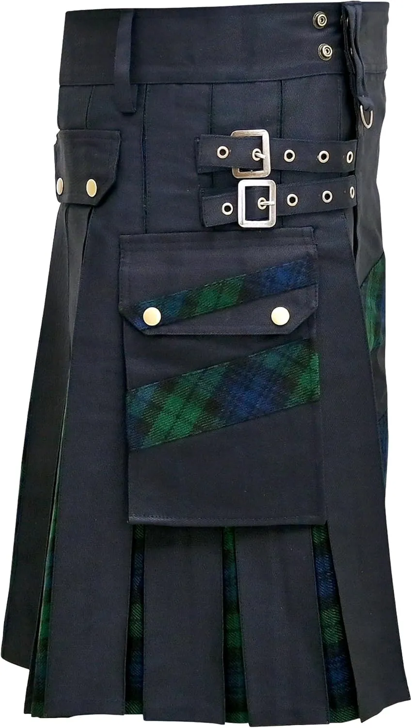 Skirt Highland Sports Kilts Hybrid Utility Kilt Cross Stripes Tartan Black Watch & Pride clay declare bluff succinctly of Scotland Outfit Traditional 