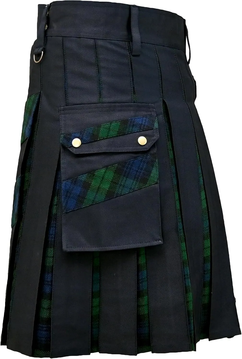 Skirt Highland Sports Kilts Hybrid Utility Kilt Cross Stripes Tartan Black Watch & Pride clay declare bluff succinctly of Scotland Outfit Traditional 