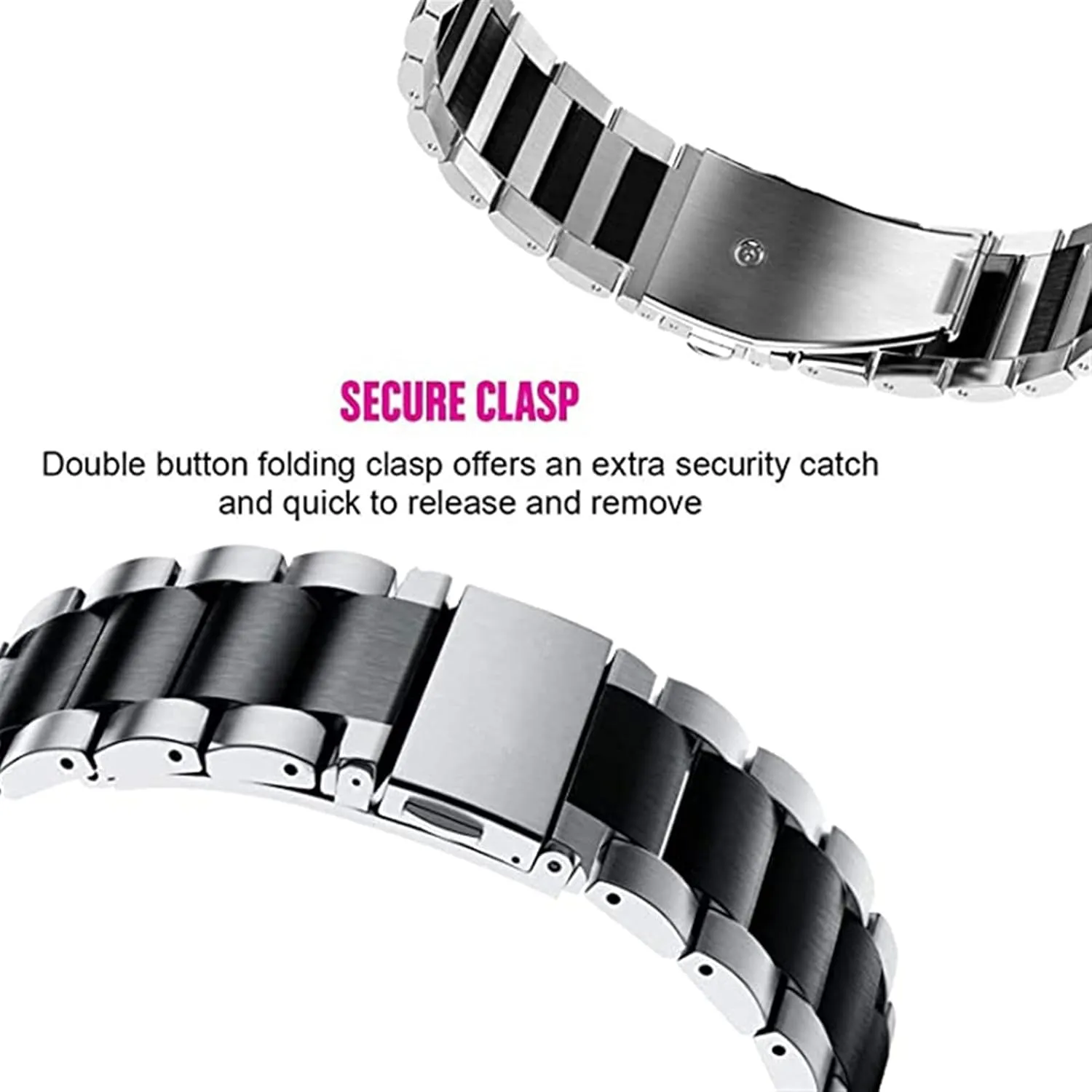 Smart Watch Band 20mm Wristband Metal Wristband Bracelet Watch Strap Classic Stainless Steel Watch Band Traditional orchestra terrifyingly pepper And 