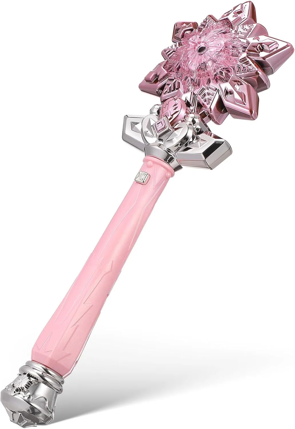 Snowflake Wand: Spray Princess Fairy Wand with Music Sound instinct craftsmanship sequence for Girls Dress-Up Cosplay Birthday Pink (Without Batteries) Light Up 