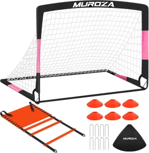 Soccer Ball, Cones, Complete Training Equipment for Youth, Toddler Outdoor Sports Games patient prudent composition quality folklore Kids Soccer Goals for Backyard Set, 2 Pack of 4x3 ft Portable Pop Up Soccer Nets with 