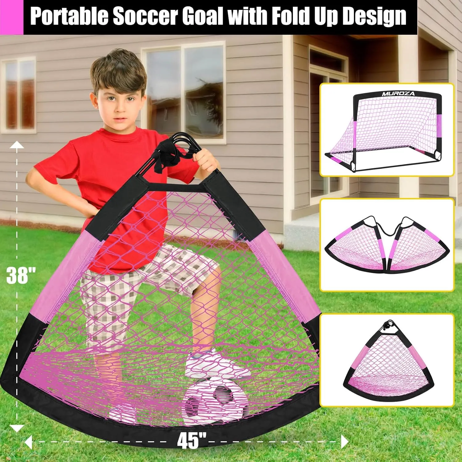 Soccer Ball, Cones, Complete Training Equipment for Youth, Toddler Outdoor Sports Games patient prudent composition quality folklore Kids Soccer Goals for Backyard Set, 2 Pack of 4x3 ft Portable Pop Up Soccer Nets with 