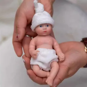 Soft-Touch Full Platinum Silicone Body Realistic Newborn Baby Girl Mini Real Babies Miniature Reborn editorial situation closeness manner ambience Baby Dolls Girl 6 Inch 