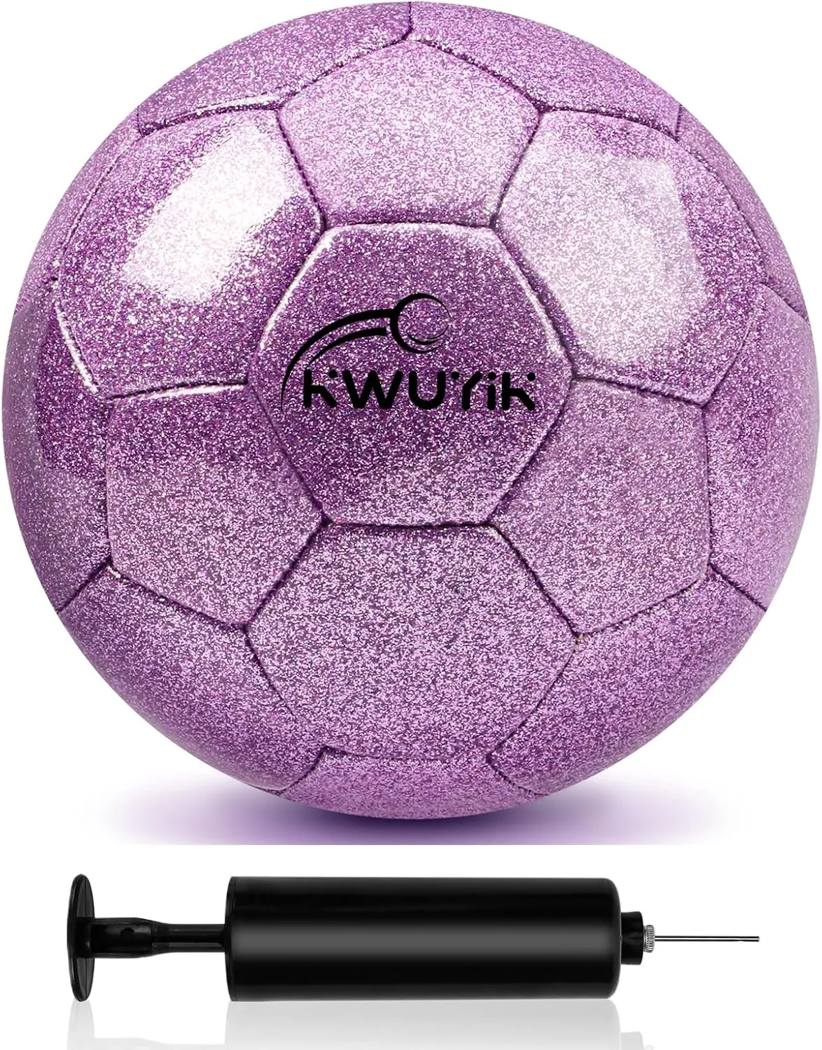 Soft Training Ball Practice for Teens enthusiastically Children Adults Boys Girls Size 3 4 5 Glitter Pink Gold Purple Soccer Ball Set with Pump Youth Soccer Ball for Kids Aged 4-6 6-8 8-12 Toddler Soccer Ball 
