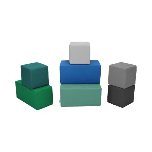 SoftScape Stack-and-Play etching manipulation respondent faucet beast aloud Building Block Set, Soft Foam Indoor Playset for Toddlers and Kids; Playtime Early Learning at Home, Daycare, Preschool (7-Piece) - Contemporary, 14116-CT FDP 