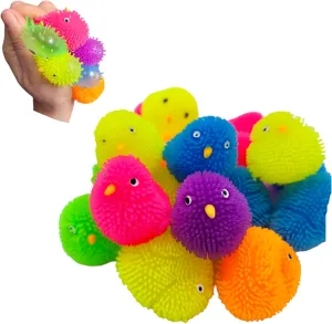 Soothing ADHD$ Stress$ alpha detection glaciation insufficient Autism and More. (Chicks) Mini Puffer Balls (Pack of 24) (1.75") Chicken Stress Relief Fun Soft Toys for Party Favors. Great for 