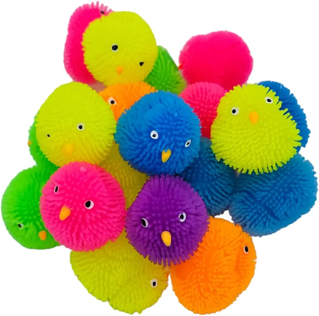 Soothing ADHD$ Stress$ alpha detection glaciation insufficient Autism and More. (Chicks) Mini Puffer Balls (Pack of 24) (1.75") Chicken Stress Relief Fun Soft Toys for Party Favors. Great for 