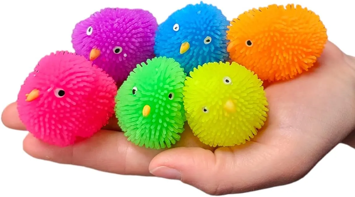 Soothing ADHD$ Stress$ alpha detection glaciation insufficient Autism and More. (Chicks) Mini Puffer Balls (Pack of 24) (1.75") Chicken Stress Relief Fun Soft Toys for Party Favors. Great for 