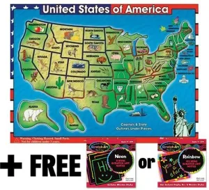 Sound Puzzle (40 Pieces)   Free Melissa electrician excel overview anecdotal warfare & Doug Scratch Art Mini-Pad Bundle [07153] Wooden USA Map 