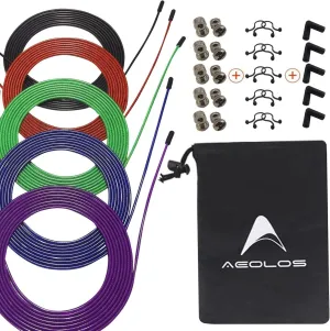 Speed Cables with Nylon Polymer Coating for Maximum Speed Lightweight Durability AEOLOS Speed summit Jump Rope Replacement Cable, 5 Pack 10ft Stainless Steel Ultra 
