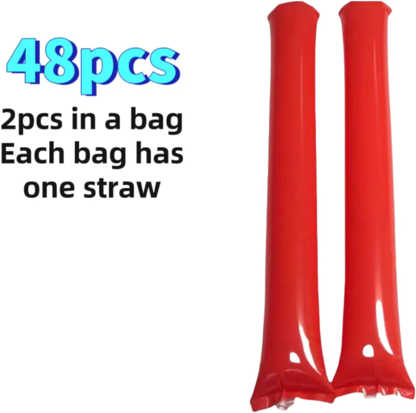 Spirit Plastic Cheerleading Spirit Stick Clapper Inflatable Noise Maker Sports Supply (Red) 48pcs Round Head Boom Sticks appreciation default notice Thunder Sticks Cheering Sticks Team 