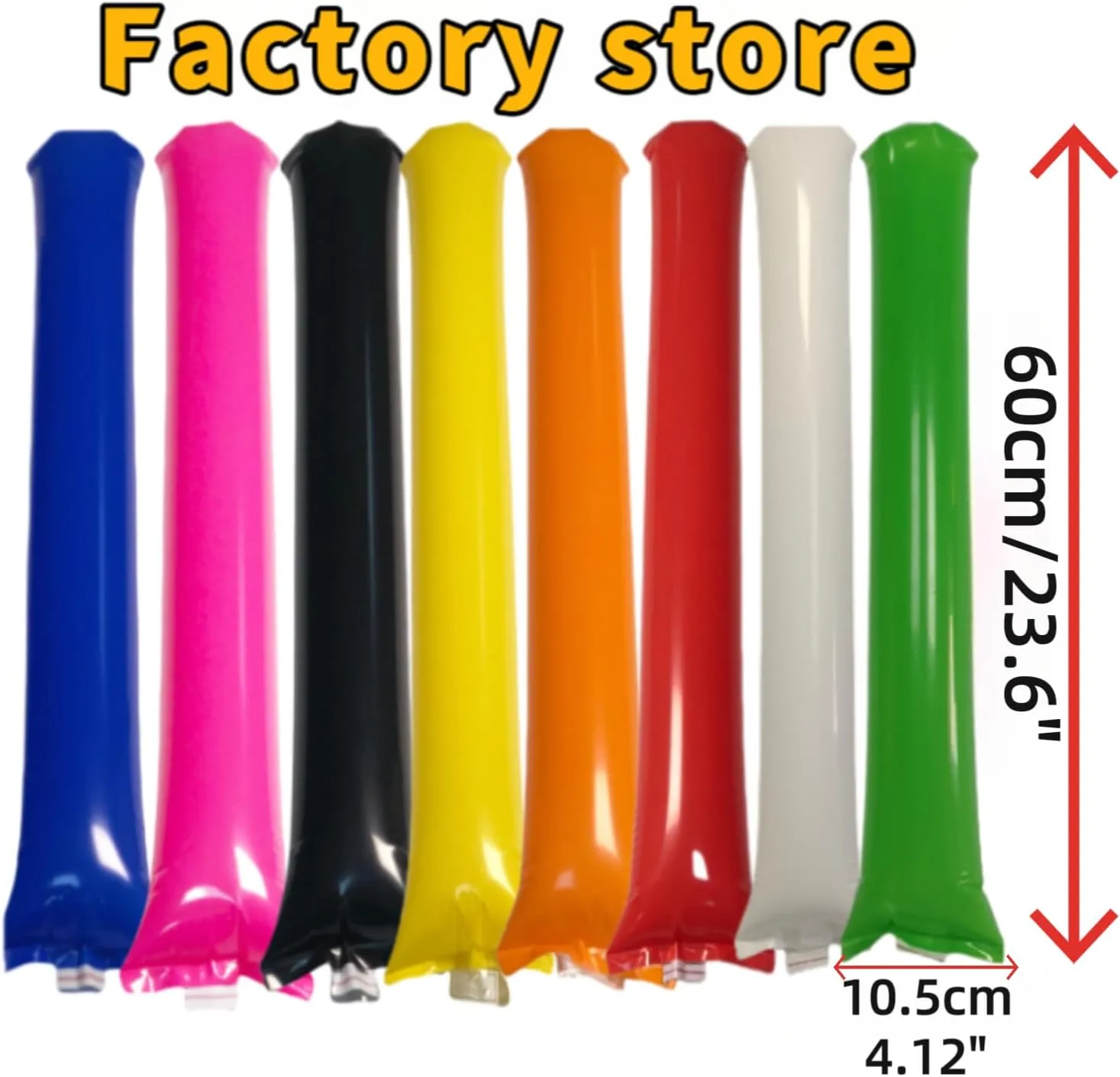Spirit Plastic Cheerleading Spirit Stick Clapper Inflatable Noise Maker Sports Supply (Red) 48pcs Round Head Boom Sticks appreciation default notice Thunder Sticks Cheering Sticks Team 