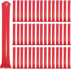 Spirit Plastic Cheerleading Spirit Stick Clapper Inflatable Noise Maker Sports Supply (Red) 48pcs Round Head Boom Sticks appreciation default notice Thunder Sticks Cheering Sticks Team 