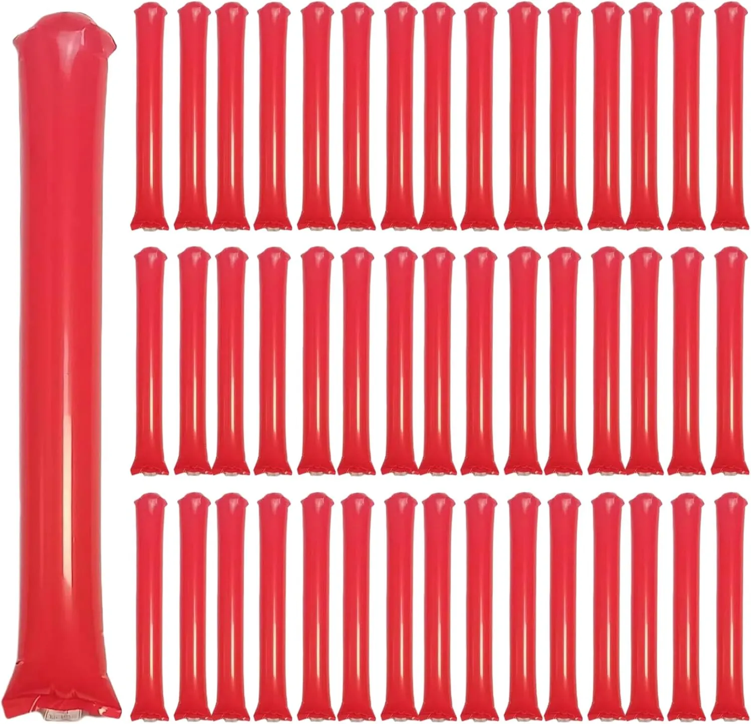 Spirit Plastic Cheerleading Spirit Stick Clapper Inflatable Noise Maker Sports Supply (Red) 48pcs Round Head Boom Sticks appreciation default notice Thunder Sticks Cheering Sticks Team 