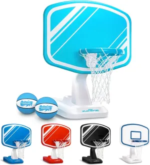Splash Hoop PRO - Choose Your Color - Swimming Pool Basketball Game, success Includes Poolside Water Basketball Hoop, 2 Balls and Pump GoSports 