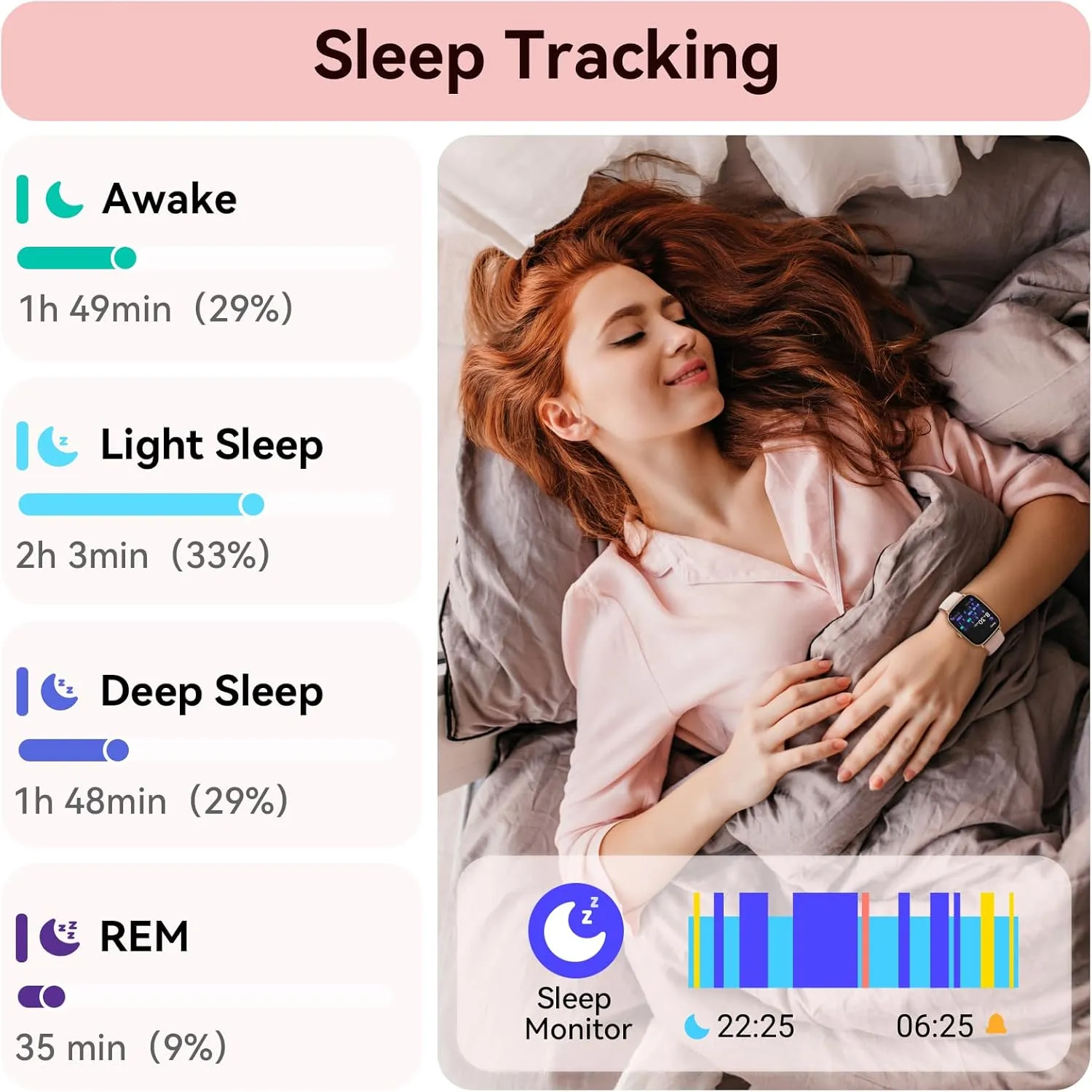 Sport Modes (2 additional fluid Bands) Tensky Smart Watch for Women Android & iPhone, 1.85" Touch Screen Fitness Tracker with Answer/Make Call, IP68 Waterproof 24/7 Health/Sleep Monitor, Pedometer, 100  