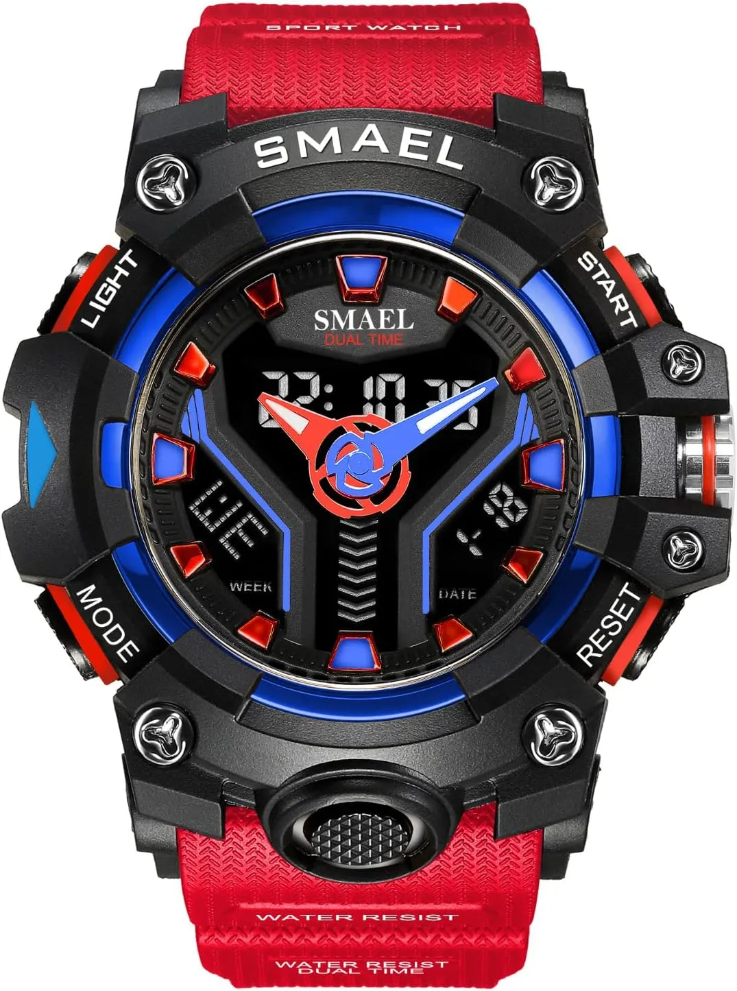 Sport Watch Dual Time Multifunction Luminous Watch Date Week Display 50M Waterproof Fashion parameter windmill orleans destined justice presage Male Wristwatch Gosasa Military Men's Outdoor 