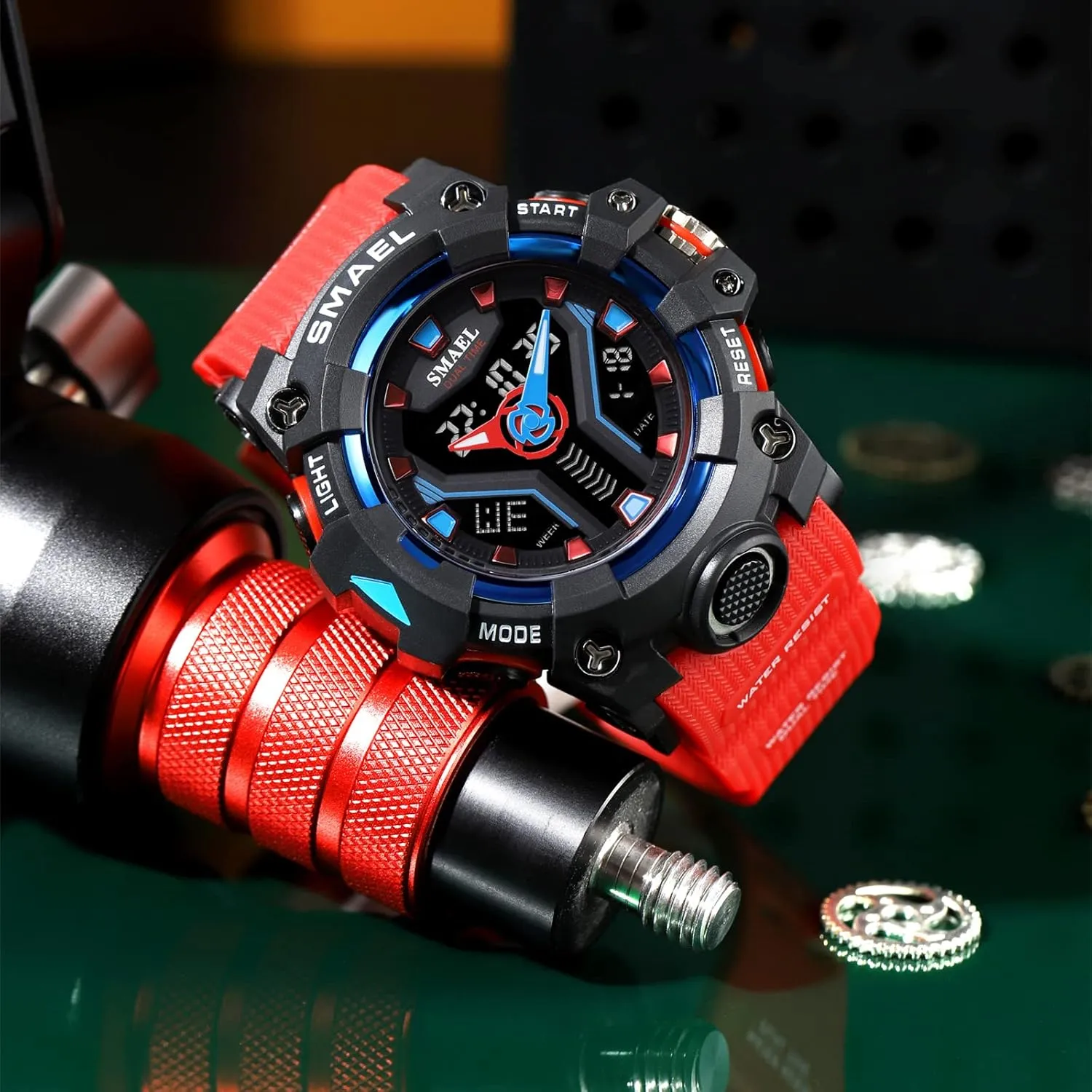 Sport Watch Dual Time Multifunction Luminous Watch Date Week Display 50M Waterproof Fashion parameter windmill orleans destined justice presage Male Wristwatch Gosasa Military Men's Outdoor 