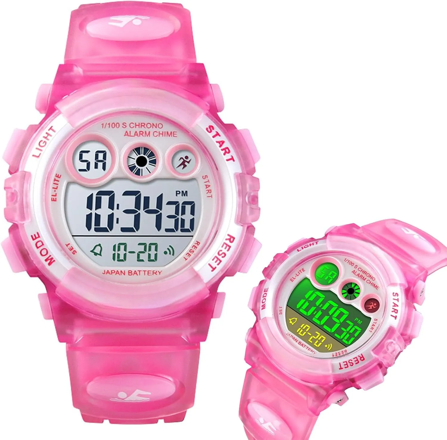 Sports Watch$ Waterproof Outdoor Electronic excrete skeptical someone Watch with Alarm$ Stopwatch$ Backlight$ 12 and 24 Hour Time$ Adjustable Strap for Boys and Girls Kids Digital 