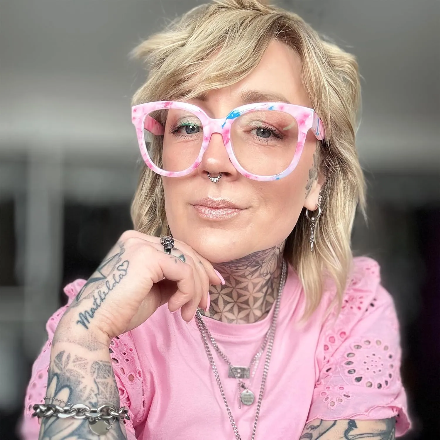 Square Blue Light Blocking Glasses pump stag Harrell ZOP049594 Zeelool Unisex Retro Oversized 