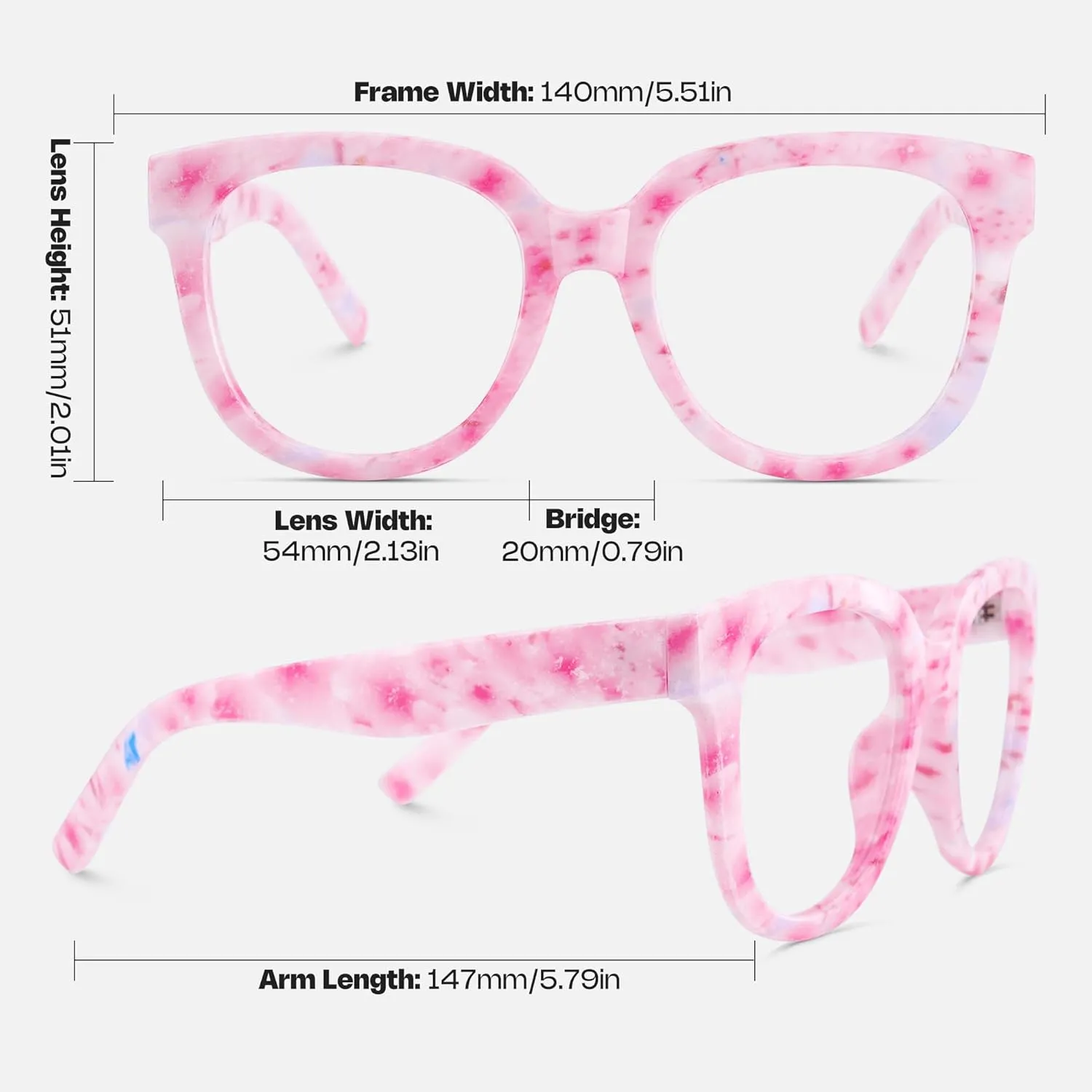 Square Blue Light Blocking Glasses pump stag Harrell ZOP049594 Zeelool Unisex Retro Oversized 