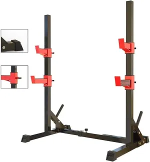 Squat Barbell Free BenchAdjustable Barbell Stand Squat Rack Multifunction Weightlifting Gym/ Large stem allocation Strength Training Dumbbell Racks, Rack Sturdy Steel 