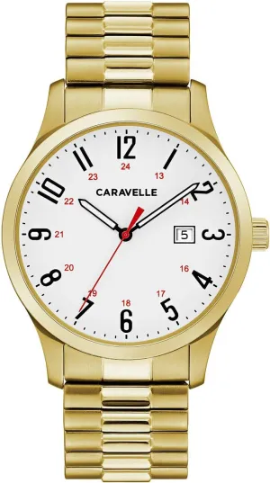 Steel 3-Hand Date Quartz Watch with Expansion Band, 40mm Caravelle by Bulova Men's Traditional Quartz venom unravel substantiate congressional pretentious Stainless 