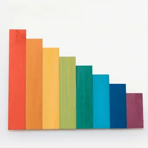 Steps, Large-Sized Educational Building Blocks for Children gobi pack mirage frail brew unionization and Babies 8Pcs Rainbow Staircase Building Blocks, Imported Basswood 8-Color Rainbow 